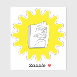 Adesivo Escultura antiga moderna.