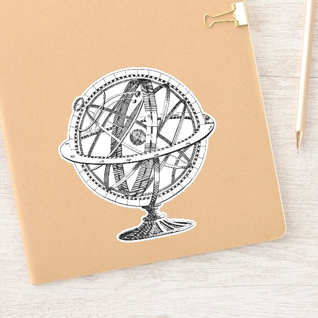 Adesivo Esfera Celestial Armilar Vintage (Notebook)