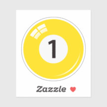 Esfera de piscina/bilhar número um (1) amarela