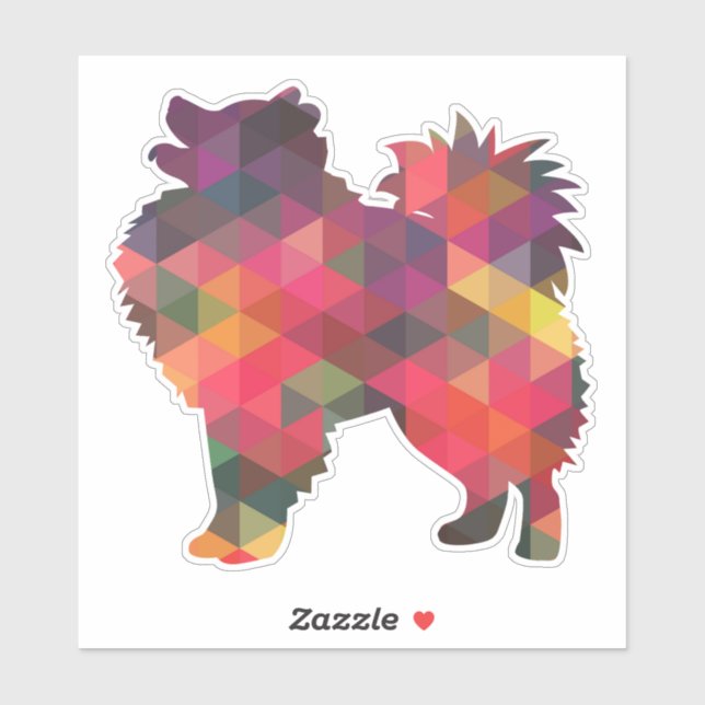 Adesivo Eskimo americano - Padrão Geométrico do Cão Silhou (Folha)