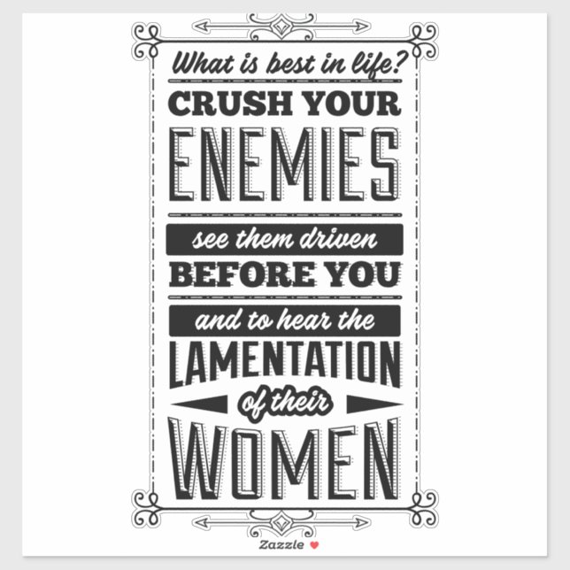 Adesivo Esmague seus inimigos (Folha)