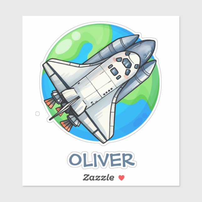 Adesivo Espachante Bonito Em Torno Da Terra (Folha)