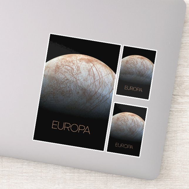 Adesivo Espaço Exterior, Cosmos, Sistema Solar, Lua Europa (Detalhe)