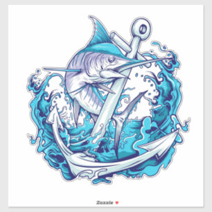 Adesivo Espadarte e âncora