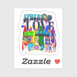Adesivo Espalhe Amor Não Ódio | Orgulho LGBTQI+
