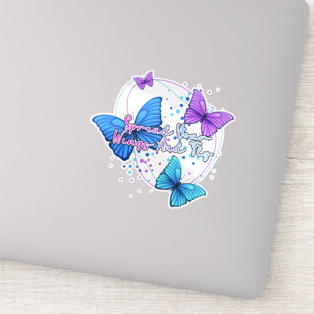 Adesivo Espalhe suas asas e voe borboleta (Detalhe)