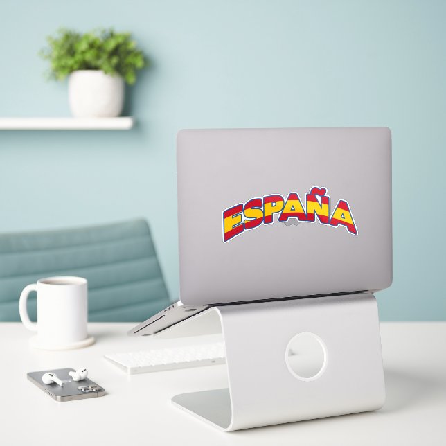 Adesivo Espanha 1 (Laptop na mesa)