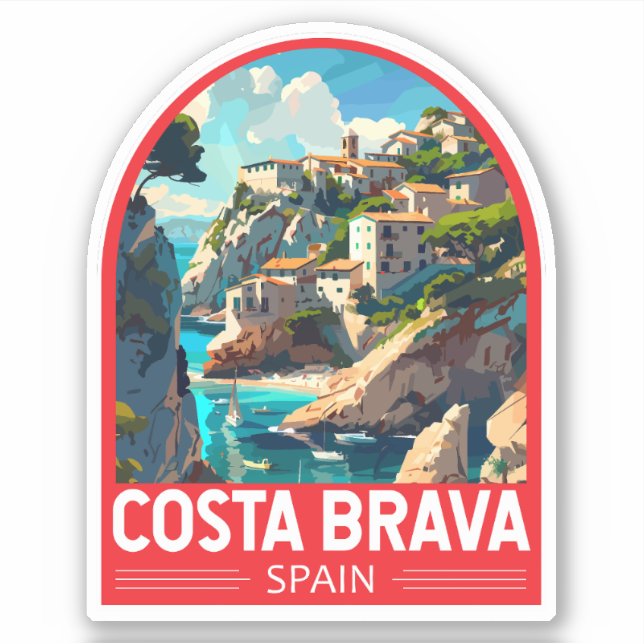 Adesivo Espanha Art da Viagem Costa Brava (Frente)