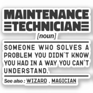 Adesivo Especialista em manutenção do técnico Noun Handyma