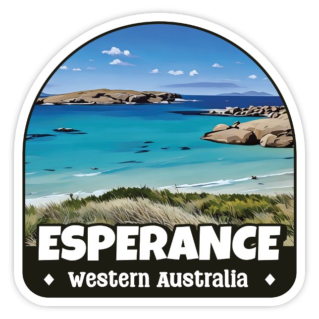 Adesivo Esperança, Western Australia Sticker (Esperance Western Australia arch shaped sticker)