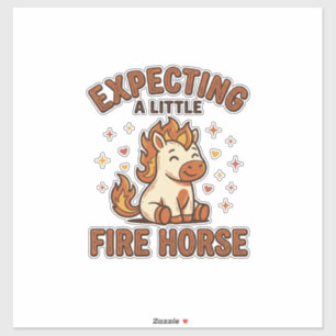 Adesivo Esperando um pequeno cavalo de fogo Camisa vintage