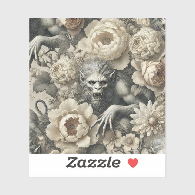 Adesivo Esplendor Lycantrópico - Lobisomem Gótica (Folha)