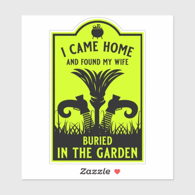 Adesivo Esposa de Bruxa Engraçada (Folha)