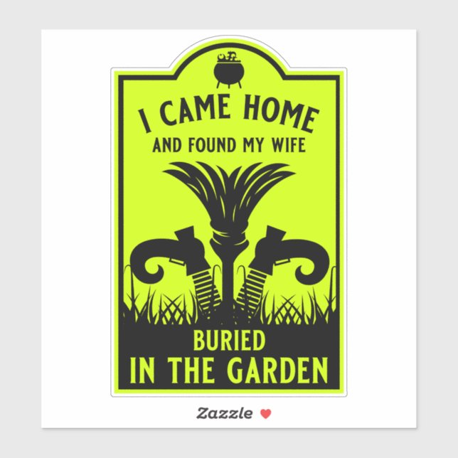 Adesivo Esposa de Bruxa Engraçada (Folha)