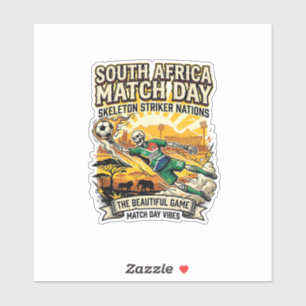 Adesivo Esqueleto de Dia de Partida da África do Sul Strik