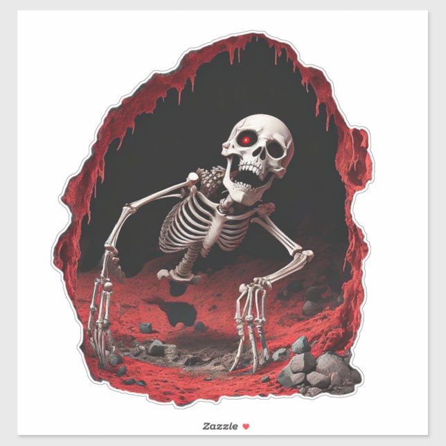 Adesivo Esqueleto de menção (Folha)