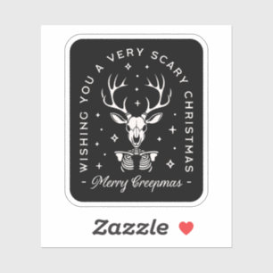 Adesivo Esqueleto de renas de Natal assustador