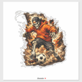 Adesivo Esqueleto Jogador de Futebol Streetwear Cartoon – 