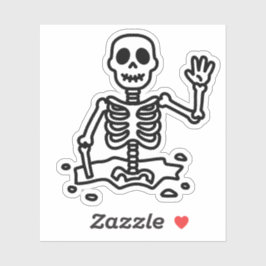 Adesivo Esqueleto no chão