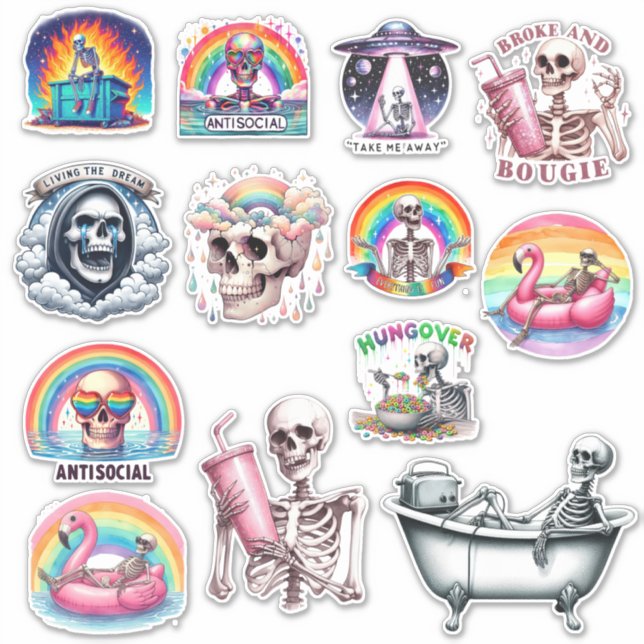 Adesivo Esqueleto Sarcástico (Frente)