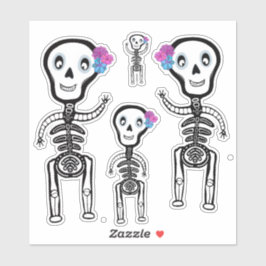 Adesivo Esqueletos felizes do Vinil Sticker de Corte Perso