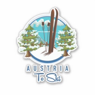 Adesivo Esqui, logotipo poster de esqui.