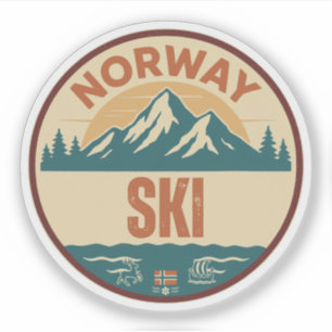 Adesivo Esqui, Noruega Norway