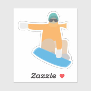 Adesivo Esquiador de snowboard