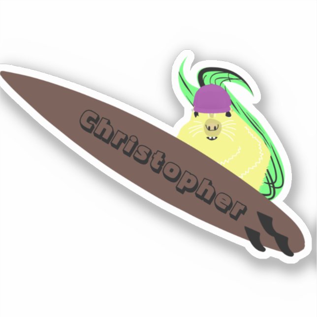 Adesivo Esquilo Malvado #1000 Surfe (Frente)