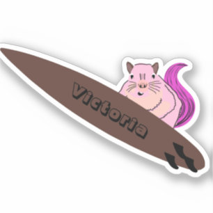 Adesivo Esquilo Malvado #1071 Surfe