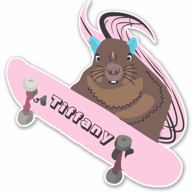 Adesivo Esquilo Malvado #109 Meninas Nome (Frente)