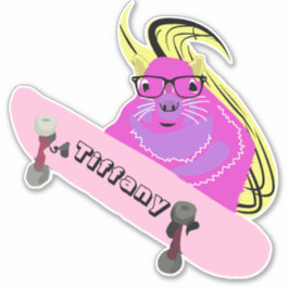 Adesivo Esquilo Malvado #116 Meninas Nome