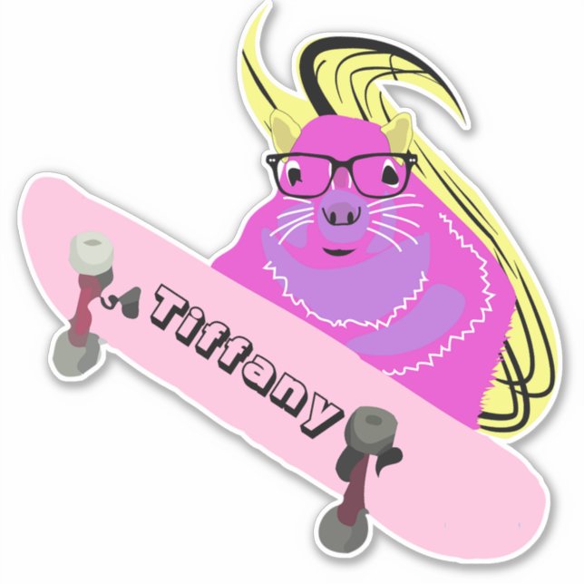 Adesivo Esquilo Malvado #116 Meninas Nome (Frente)