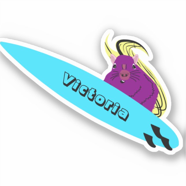 Adesivo Esquilo Malvado #1232 Surfe (Frente)