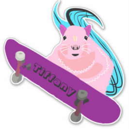 Adesivo Esquilo Malvado #127 Meninas Nome