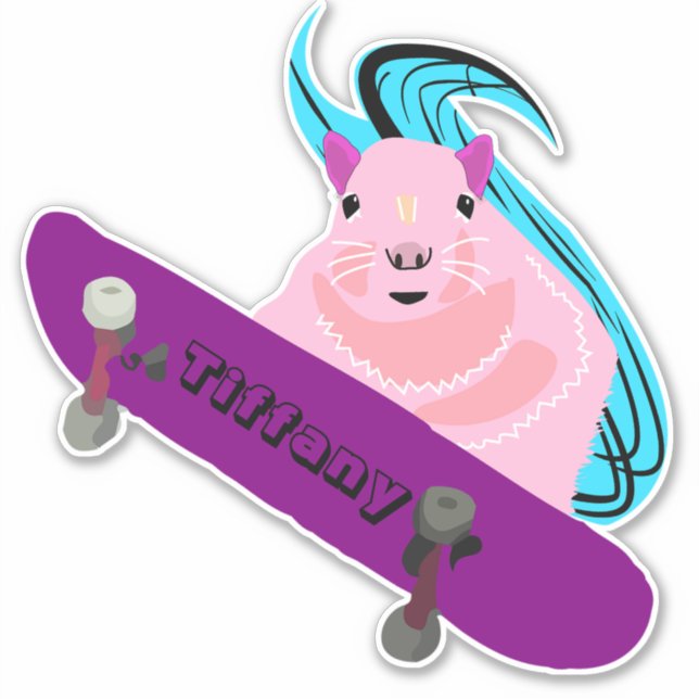 Adesivo Esquilo Malvado #127 Meninas Nome (Frente)