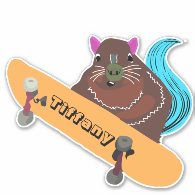 Adesivo Esquilo Malvado #132 Nome das Raparigas (Frente)