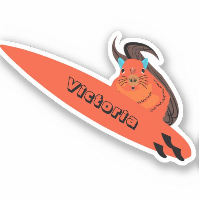 Adesivo Esquilo Malvado #1425 Surfe (Frente)