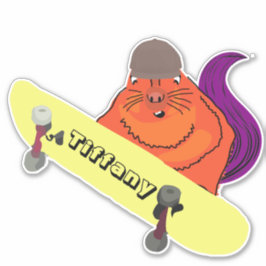 Adesivo Esquilo Malvado #143 Meninas Nome