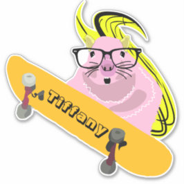 Adesivo Esquilo Malvado #147 Meninas Nome