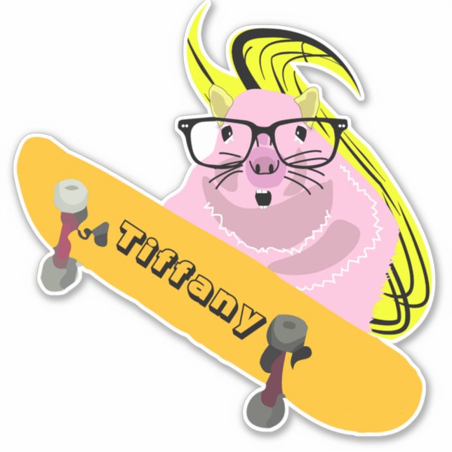 Adesivo Esquilo Malvado #147 Pau de Skateboard (Frente)