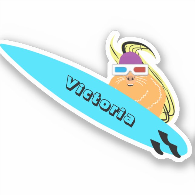 Adesivo Esquilo Malvado #1785 Surfe (Frente)