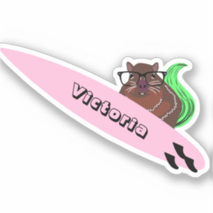 Adesivo Esquilo Malvado #1894 Surfe