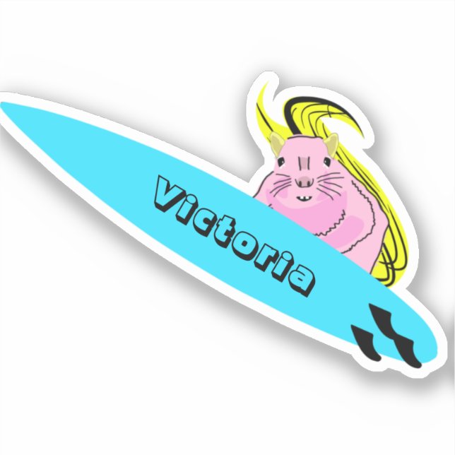 Adesivo Esquilo Malvado #1902 Surfe (Frente)