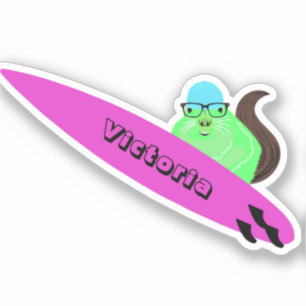 Adesivo Esquilo Malvado #1927 Surfe