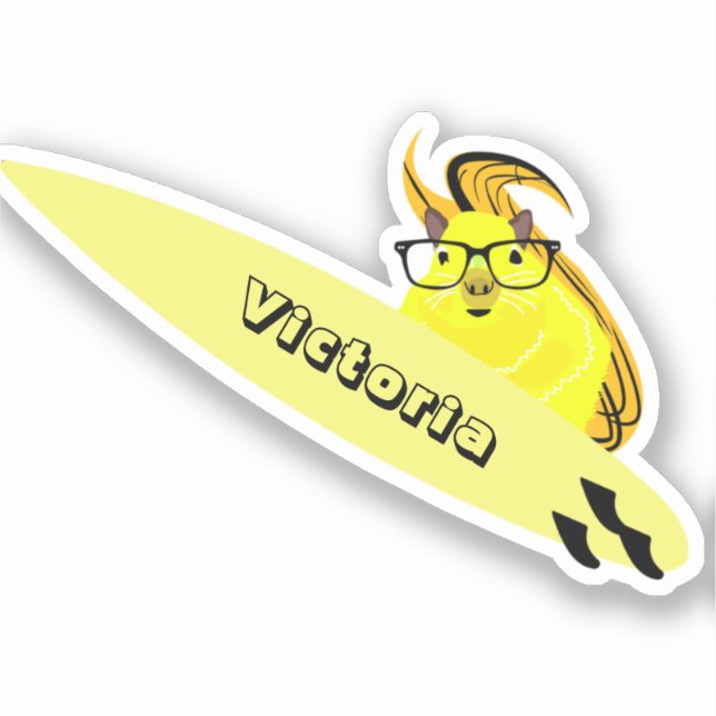 Adesivo Esquilo Malvado #1936 Surfe (Frente)