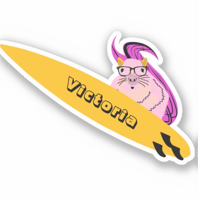 Adesivo Esquilo Malvado #2274 Surfe (Frente)