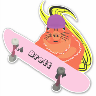 Adesivo Esquilo Malvado #311 Brett Skateboard
