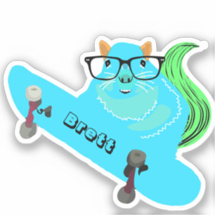 Adesivo Esquilo Malvado #353 Brett Skateboard