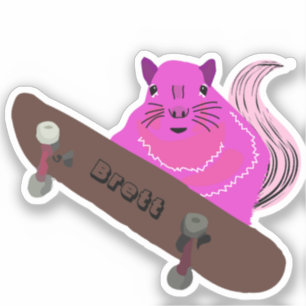 Adesivo Esquilo malvado #367 Brett Skateboard